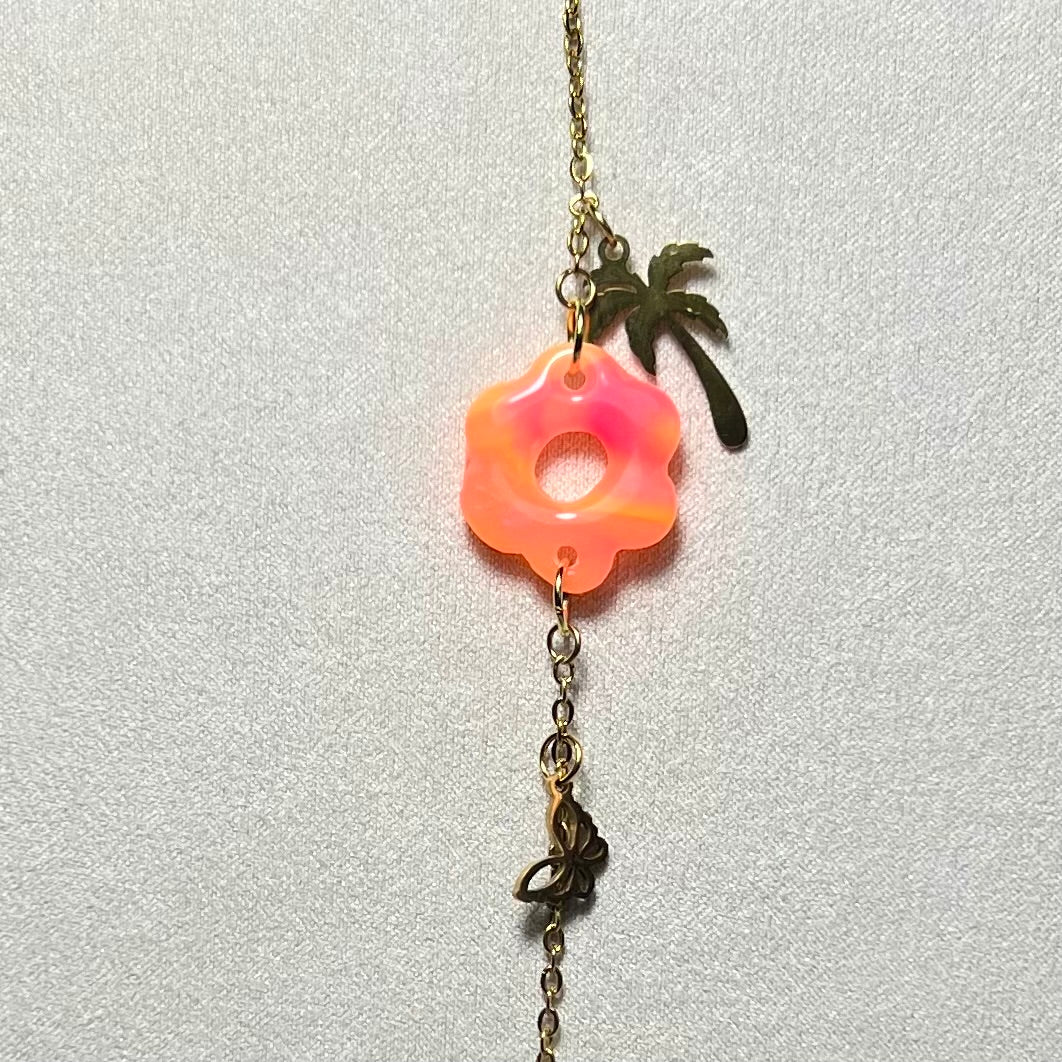 Bracelet Flora – Bijou Fait Main en Acier Inoxydable et Pâte Polymère