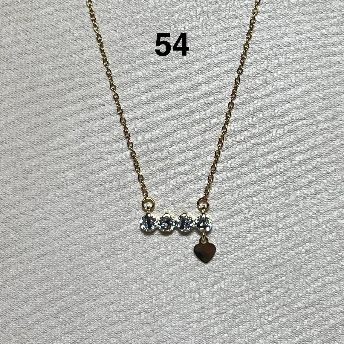Collier Doré en acier inoxydable N° 54 (42cm+ 5cm) – Ajustable, hypoallergénique et résistants à l’eau