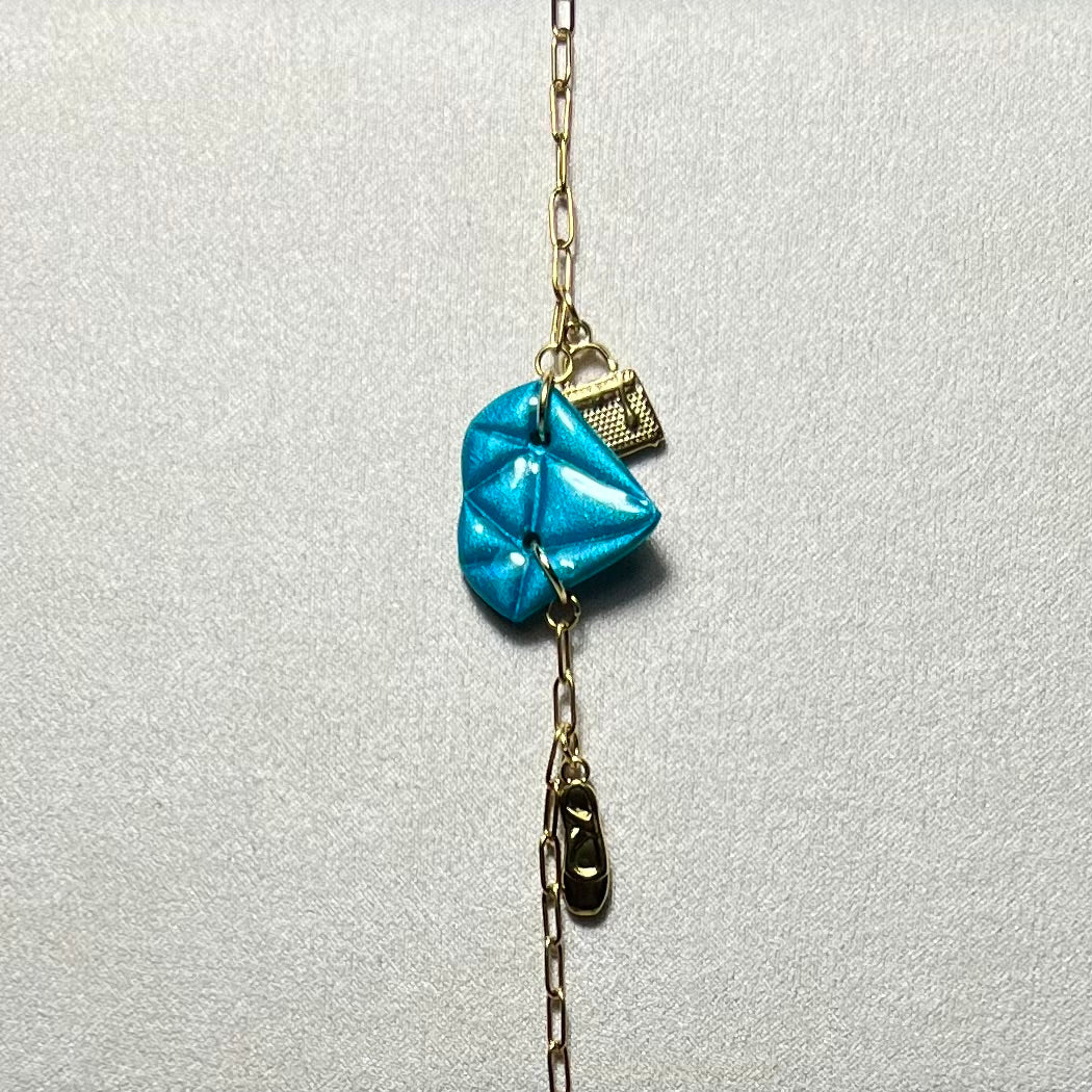 Bracelet Diams – acier inoxydable et pâte polymère – Diamant marbré ou métallisé avec charms uniques