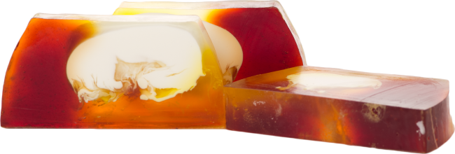 Tranches de Savons artisanaux - Prune 90 gr - Tranche de savon artisanal
