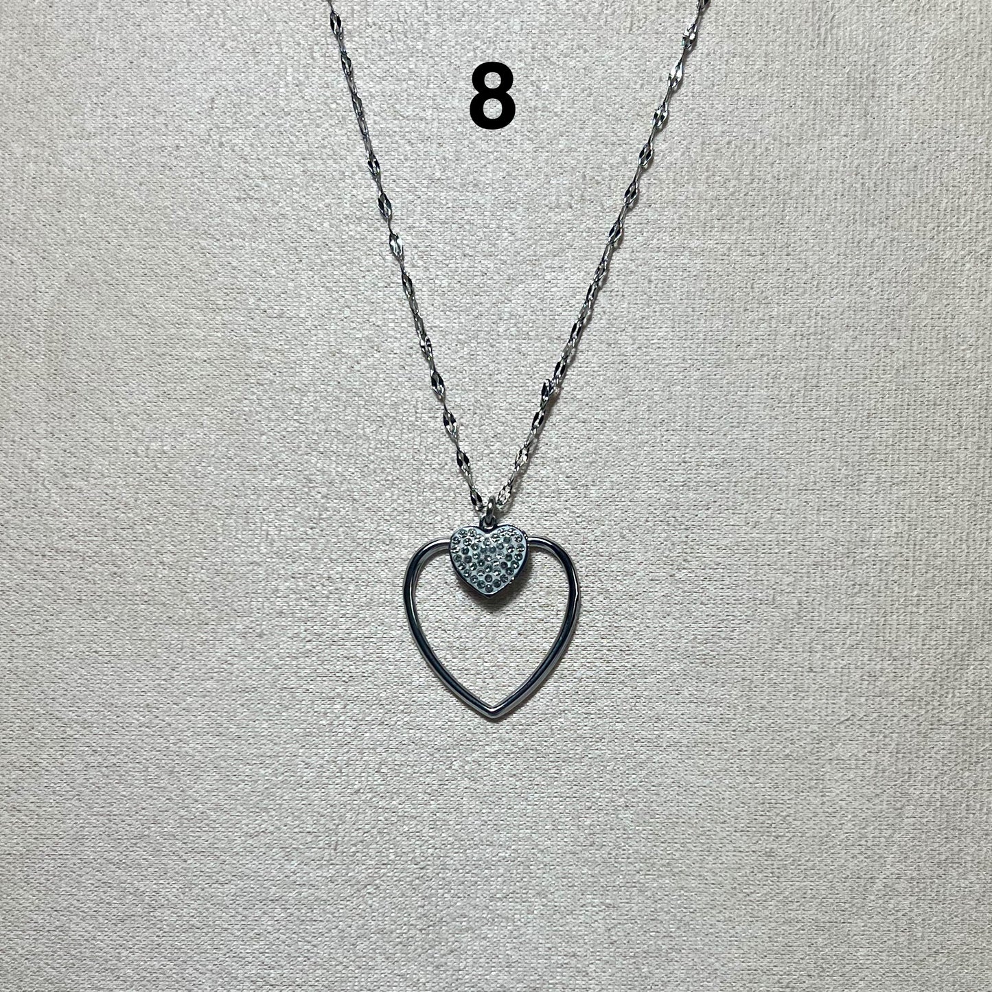 Collier en acier inoxydable N° 8 (40cm+ 4cm) – Ajustable, hypoallergénique et résistants à l’eau