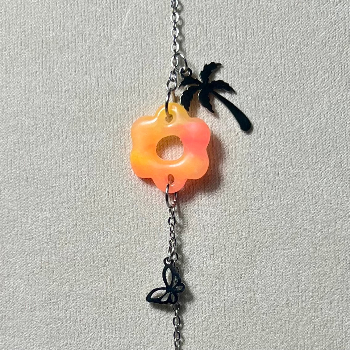 Bracelet Flora – Bijou Fait Main en Acier Inoxydable et Pâte Polymère