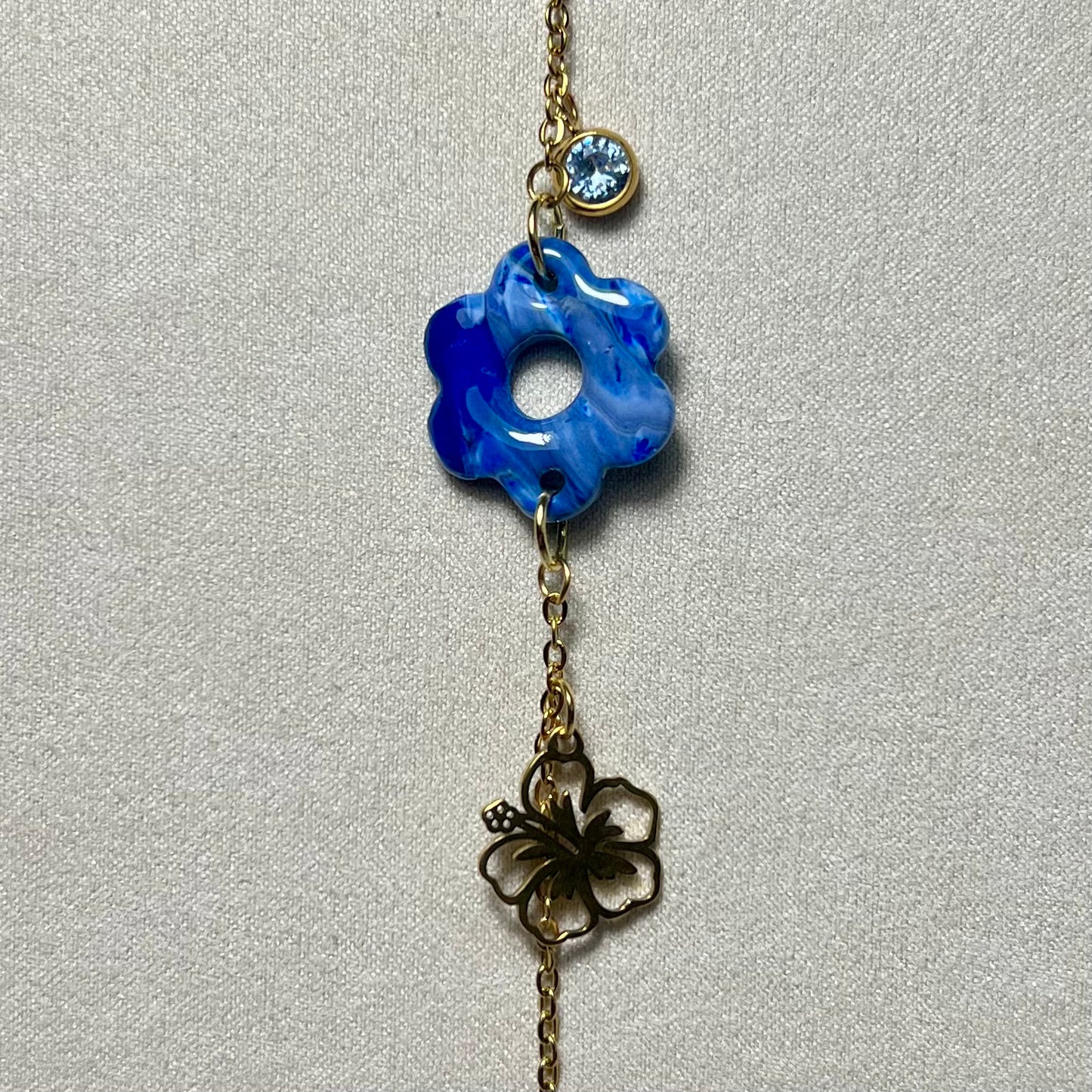 Bracelet Flora – Bijou Fait Main en Acier Inoxydable et Pâte Polymère