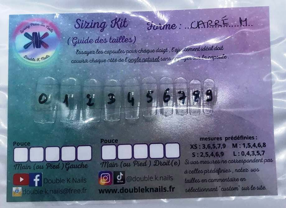Sizing Kit Carré M Sizing (Guide De Tailles)