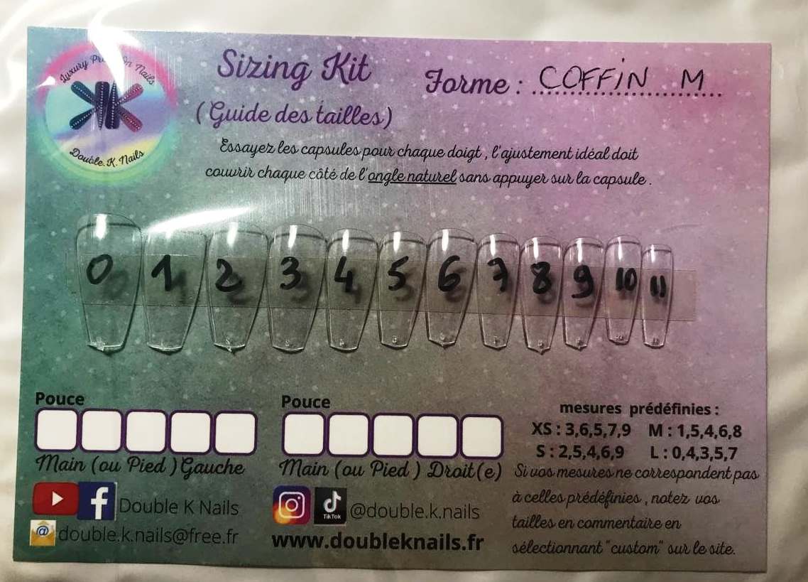 Sizing Kit Coffin M Sizing (Guide De Tailles)