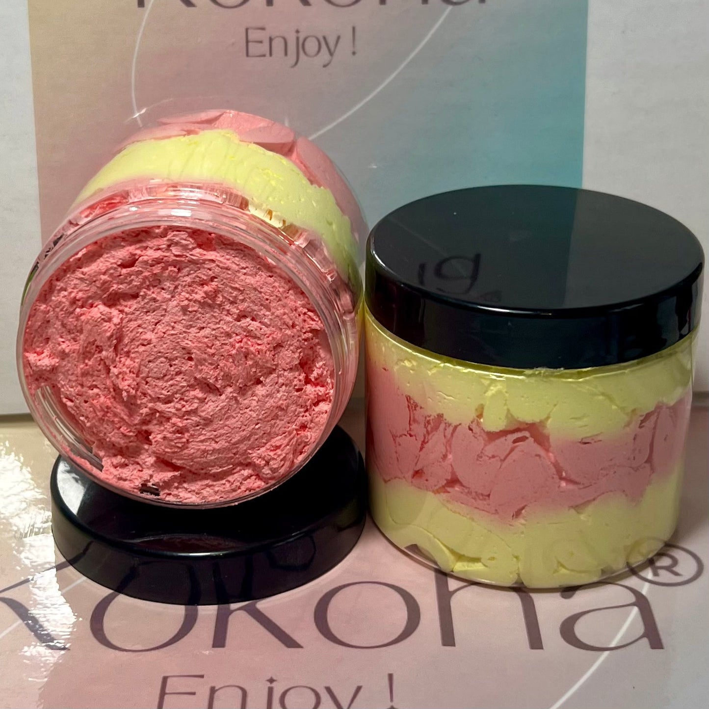 Savons fouettés divers - Rhubarb & custard (rhubarbe crème) - Savon fouetté