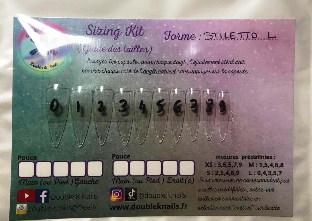 Sizing Kit Stiletto L Sizing (Guide De Tailles)