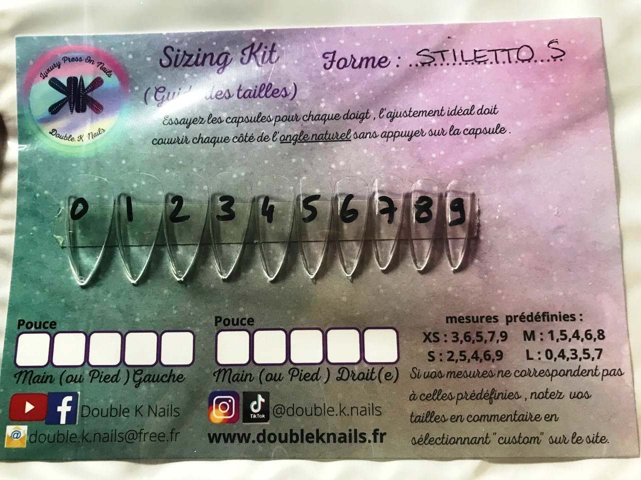 Sizing Kit Stiletto S Sizing (Guide De Tailles)