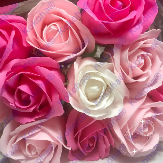 Bouquet De Roses Savon Tendresse Rose Blanche