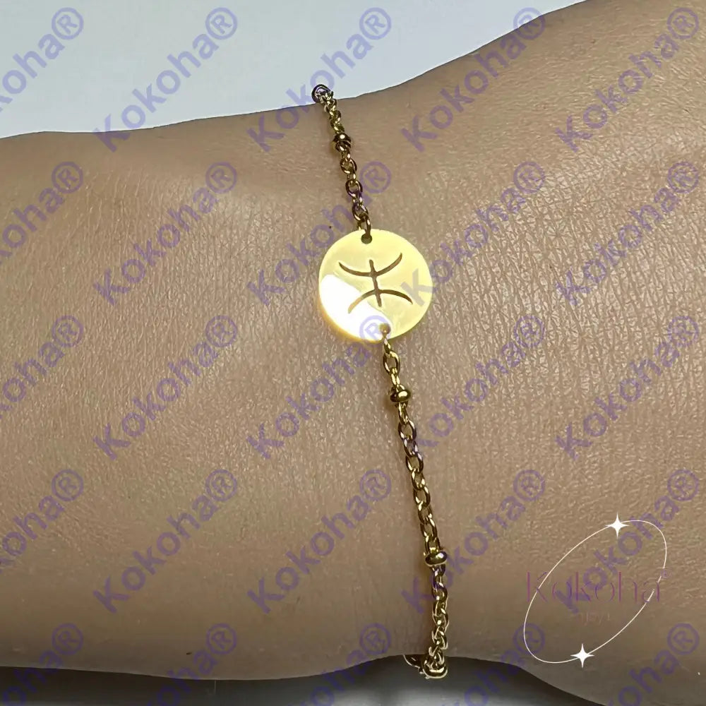 Bracelet Astro Doré / Poissons