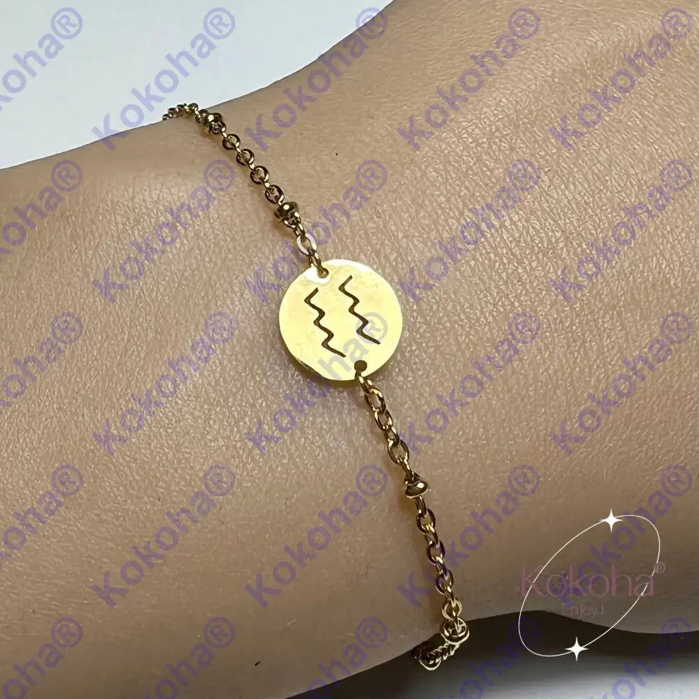 Bracelet Astro Doré / Verseau