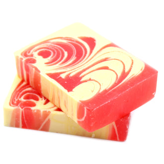 Tranche De Savon Artisanal Fraise Bi - Colore
