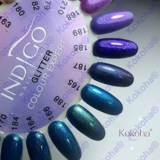 Kit De Press On Nails ’ Les Paillettes Bleues Et Violettes’ Spéciaux