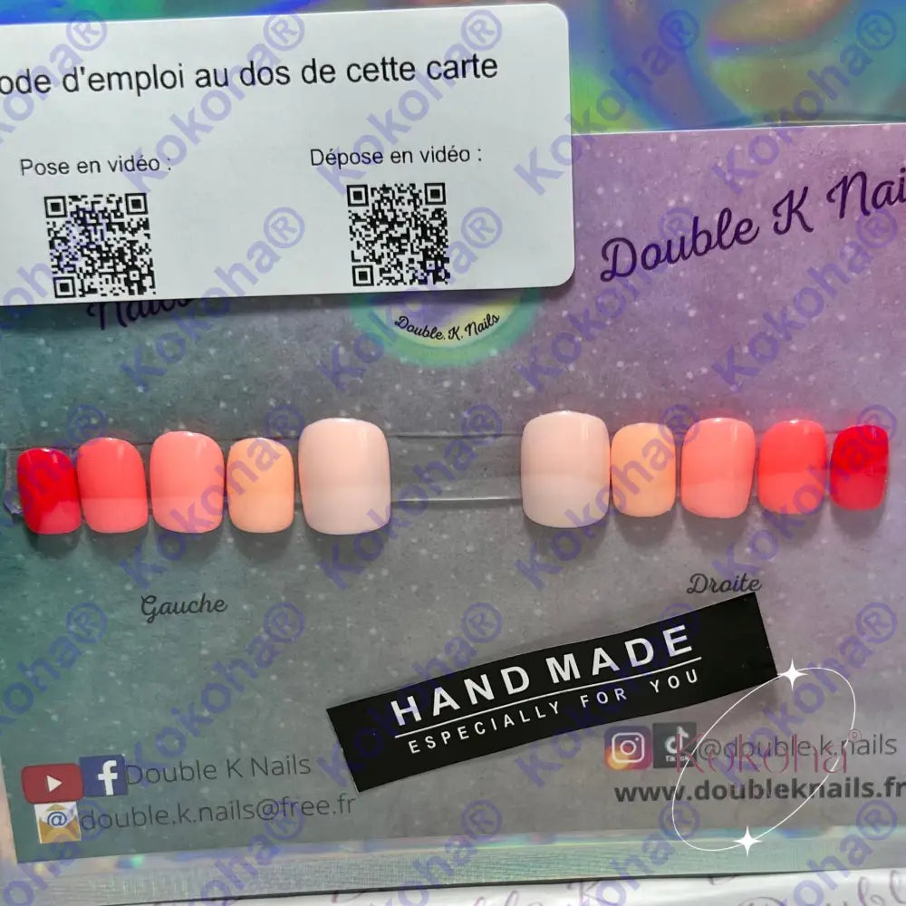 Kit De Press On Nails Unis ’ Les Camaïeux’ Unis