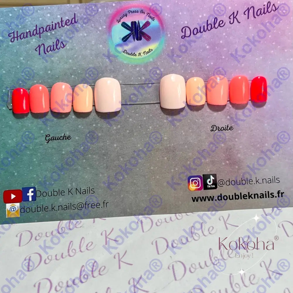 Kit De Press On Nails Unis ’ Les Camaïeux’ Unis