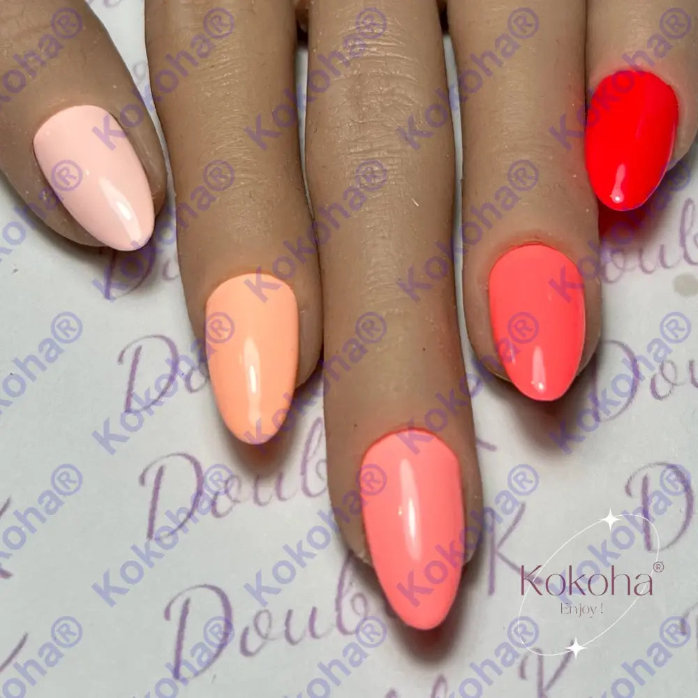 Kit De Press On Nails Unis ’ Les Camaïeux’ Orangé Unis