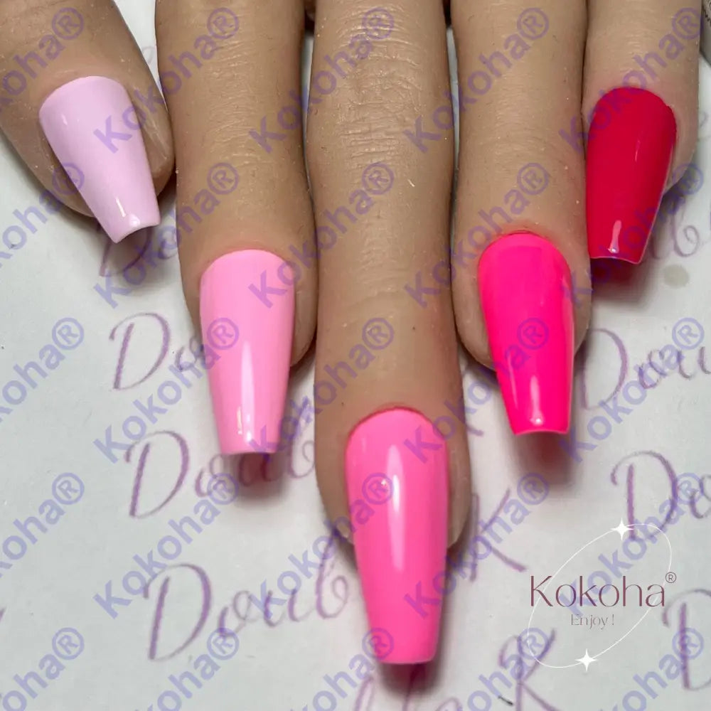 Kit De Press On Nails Unis ’ Les Camaïeux’ Rose Unis