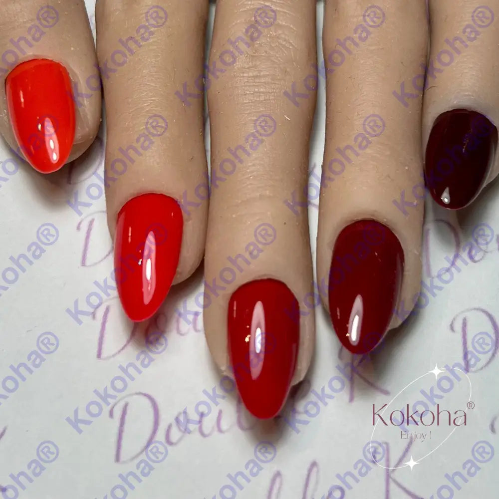 Kit De Press On Nails Unis ’ Les Camaïeux’ Rouge Unis