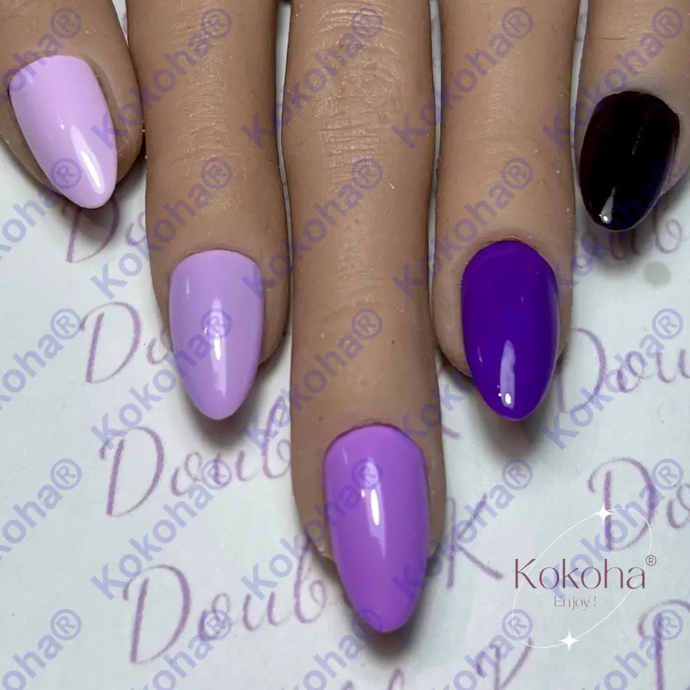 Kit De Press On Nails Unis ’ Les Camaïeux’ Violet Unis
