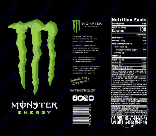Monster Energy Drink Tumbler Personnalisé