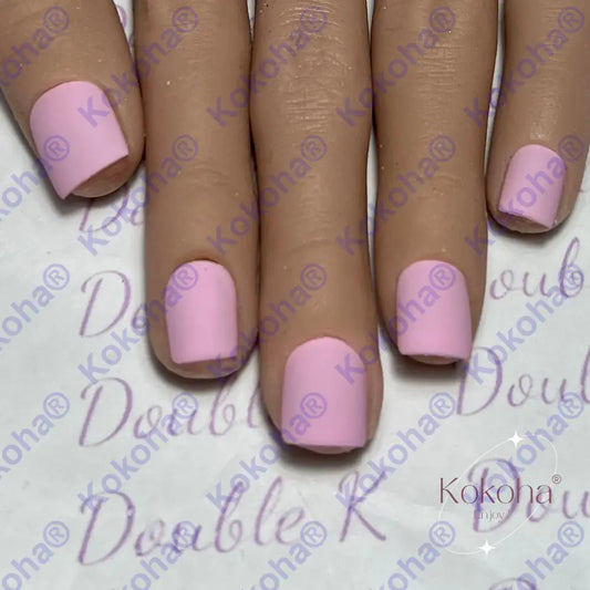 Press On Nails Fast Nails F002 Rose Pastel Mat Carré S