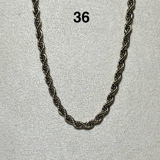 Collier en acier inoxydable N° 36 (42cm+ 5cm) – Ajustable, hypoallergénique et résistants à l’eau