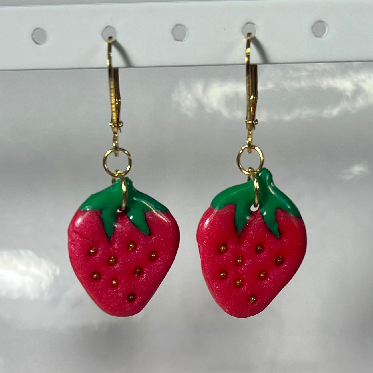 Boucles d'Oreilles Fruits en acier inoxydable fait main – Citron-Fraise-Palmier-Orange-Cerise-Ananas–Avocats- dorée ou argentée