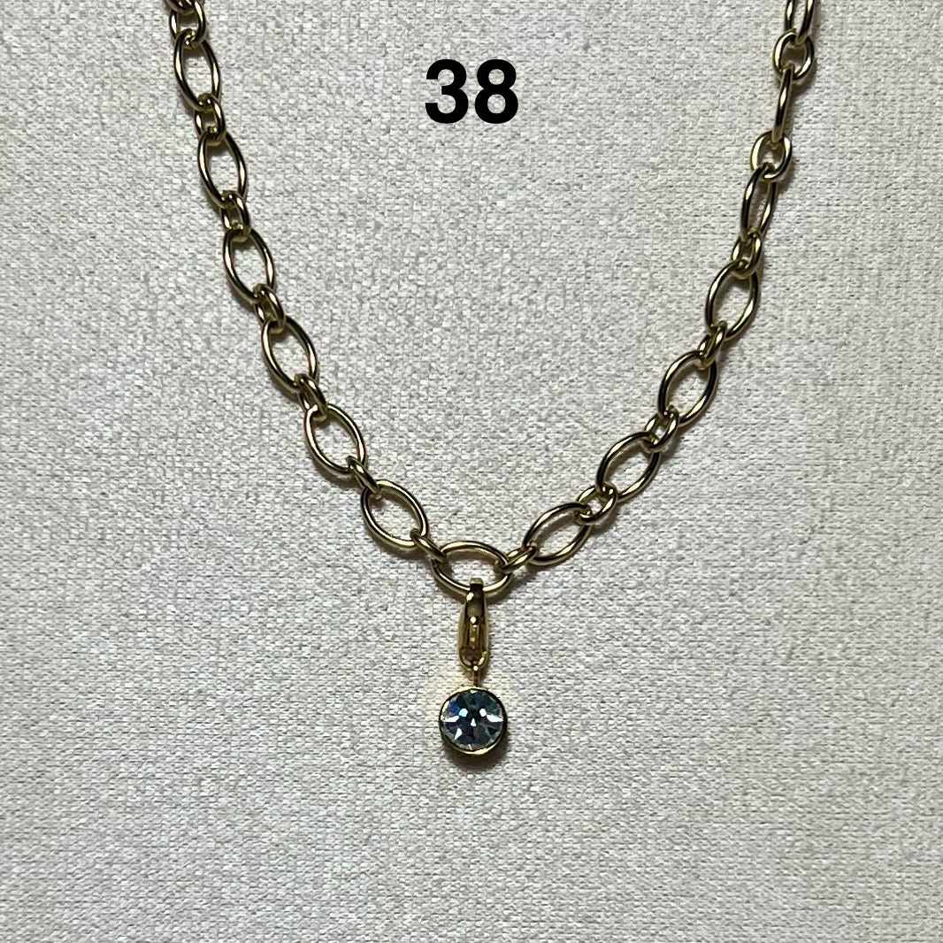 Collier en acier inoxydable N° 38 (38cm+ 5cm) – Ajustable, hypoallergénique et résistants à l’eau