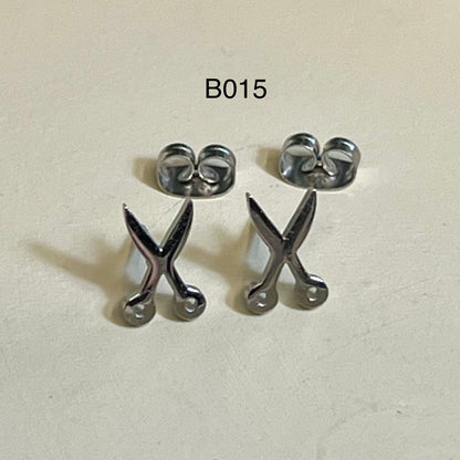 Boucles d’Oreilles en Acier Inoxydable B015 – Doré ou Argenté | Hypoallergéniques et Résistantes à l’Eau