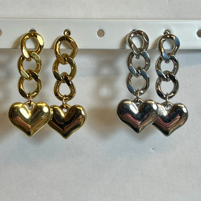 Boucles d’Oreilles en Acier Inoxydable B029 – Doré ou Argenté | Hypoallergéniques et Résistantes à l’Eau