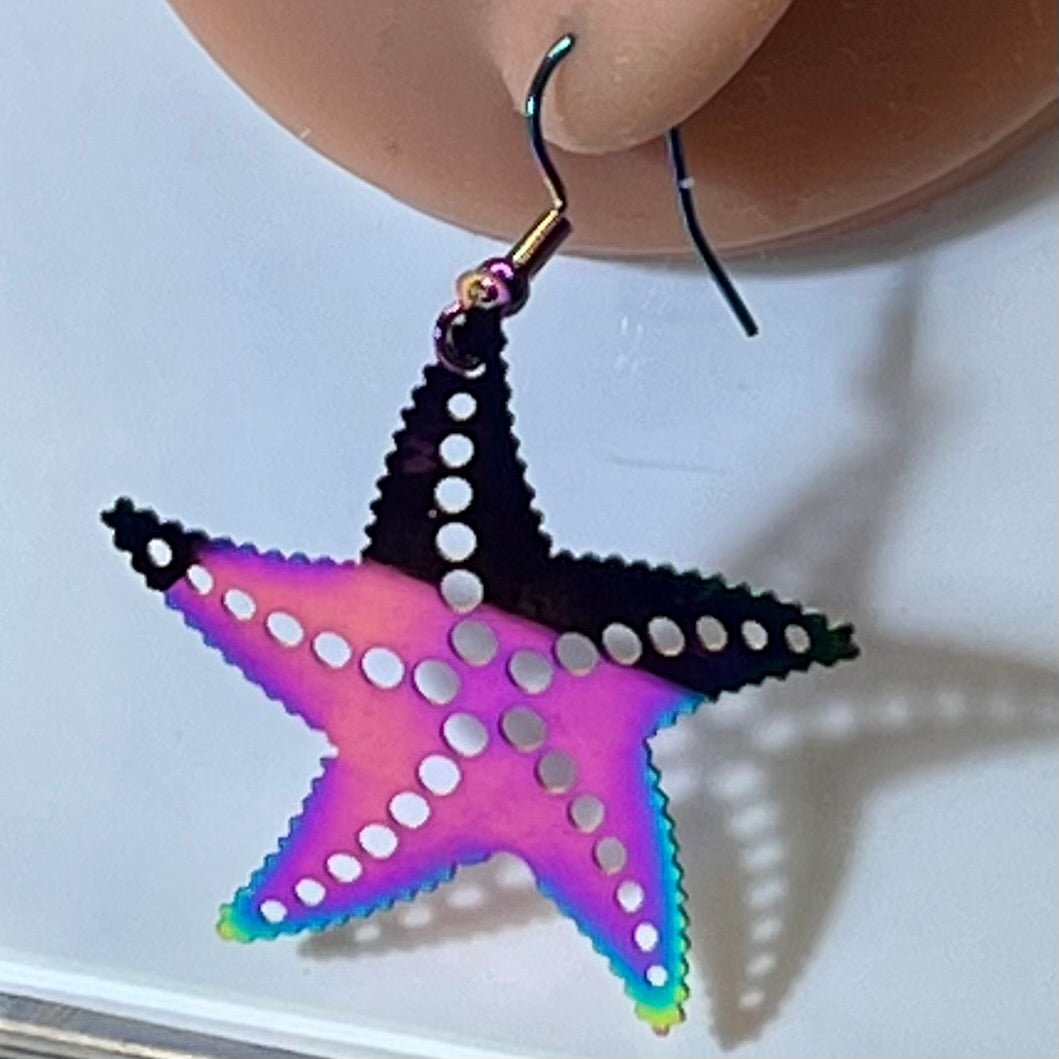 Boucles d’Oreilles en Acier Inoxydable B050 – Holographique | Hypoallergéniques et Résistantes à l’Eau