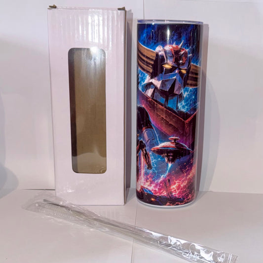 Tumbler A063 - 590ml en Acier Inoxydable – Gourde Thermos Isotherme Chaud et Froid | Avec Paille