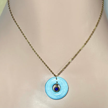 Colliers Halo – Acier inoxydable, pâte polymère nacrée et strass scintillant