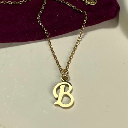 Collier Lettre Initiale en Acier Inoxydable – Doré ou Argenté | Cadeau Personnalisé à Petit Prix
