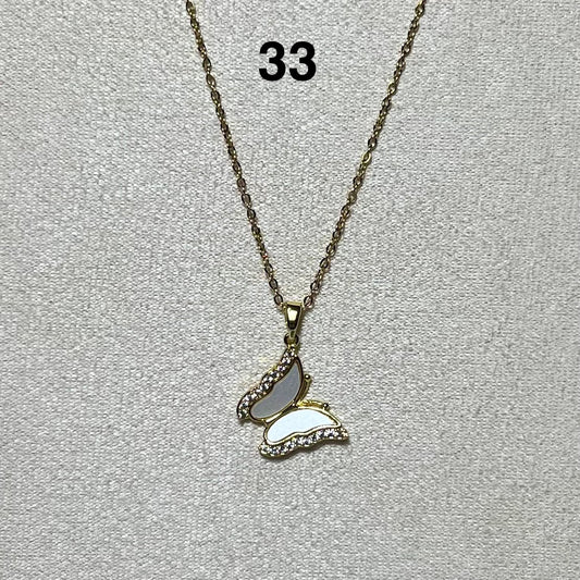 Collier Doré en acier inoxydable N° 33 (40cm+ 5cm) – Ajustable, hypoallergénique et résistants à l’eau
