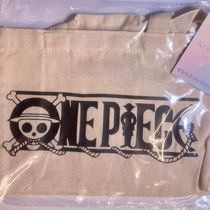 Petit sac crème en coton décoré one piece – Kokoha