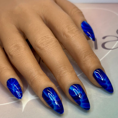 Fast Nails Kokoha F011 éclair bleu brillant