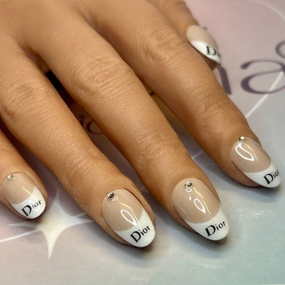 Fast Nails Kokoha F015 French avec strass brillants