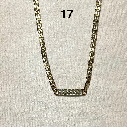 Collier en acier inoxydable N° 17 (43cm+ 5cm) – Ajustable, hypoallergénique et résistants à l’eau