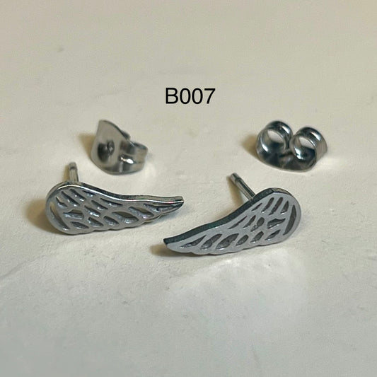 Boucles d’Oreilles en Acier Inoxydable B007 – Doré ou Argenté | Hypoallergéniques et Résistantes à l’Eau
