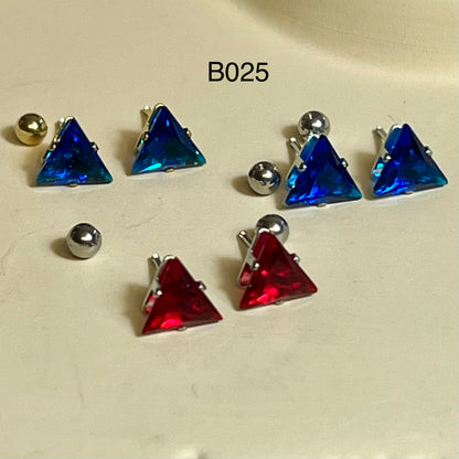 Boucles d’Oreilles en Acier Inoxydable B025 – Doré ou Argenté | Hypoallergéniques et Résistantes à l’Eau