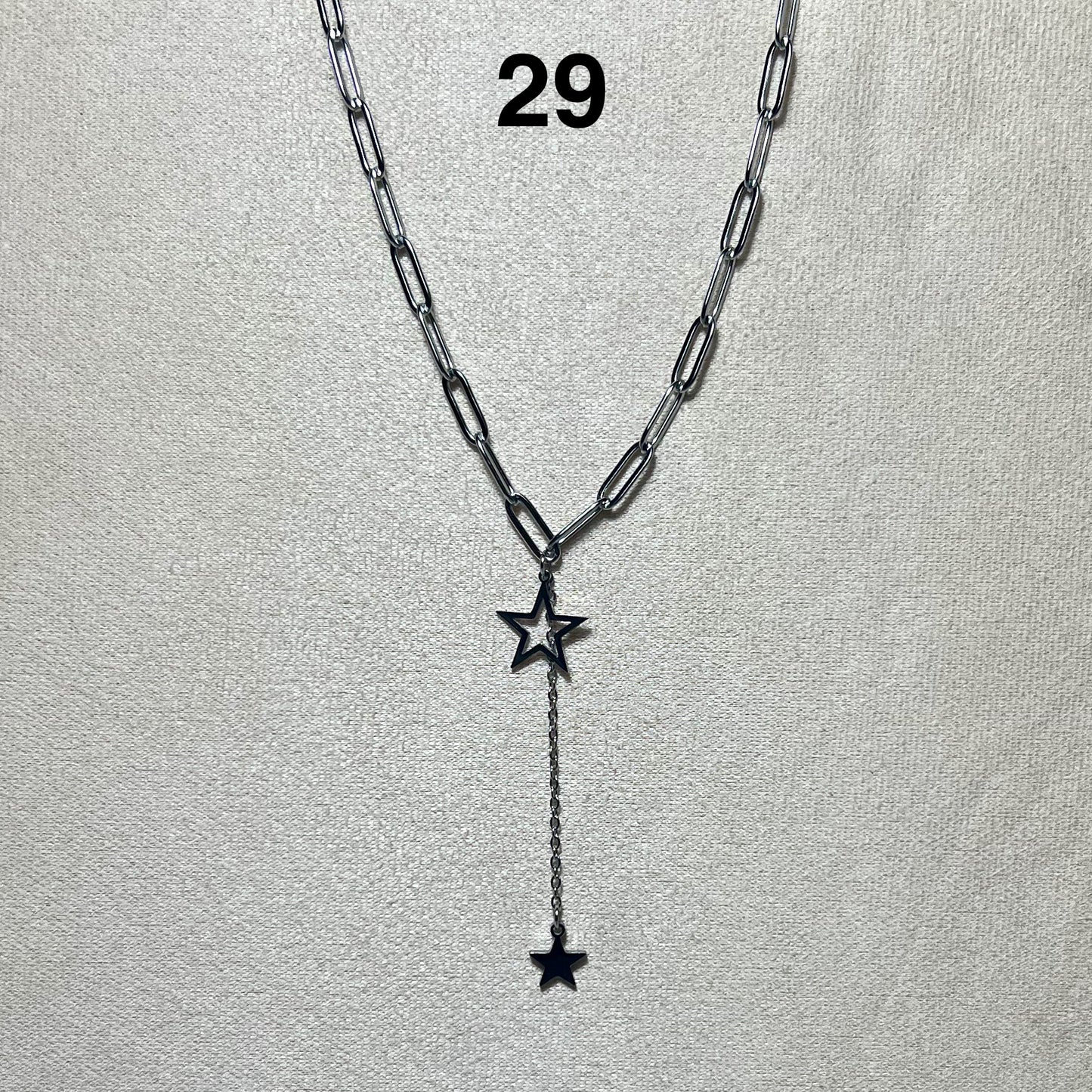 Collier en acier inoxydable N° 29 (45cm+ 5cm) – Ajustable, hypoallergénique et résistants à l’eau