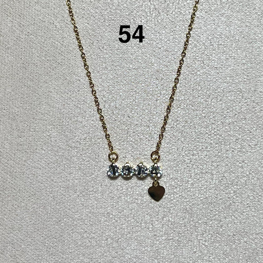 Collier Doré en acier inoxydable N°  54 (42cm+ 5cm) – Ajustable, hypoallergénique et résistants à l’eau