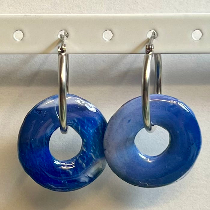 Pampilles Maxi Halo (25mm) – Paires de pampilles en pâte polymère  (sans créoles)