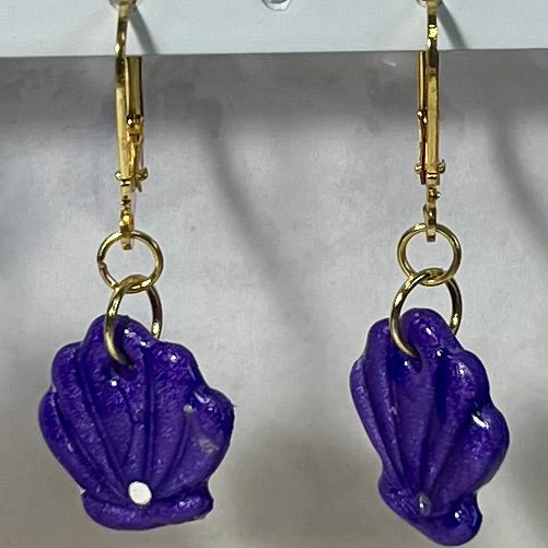 Boucles d'Oreilles Marine en Acier Inoxydable et Pâte Polymère – Coquillage , Poisson et Dauphin