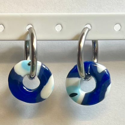Pampilles Halo (20mm) – Paires de pampilles en pâte polymère nacrée pastel (sans créoles)