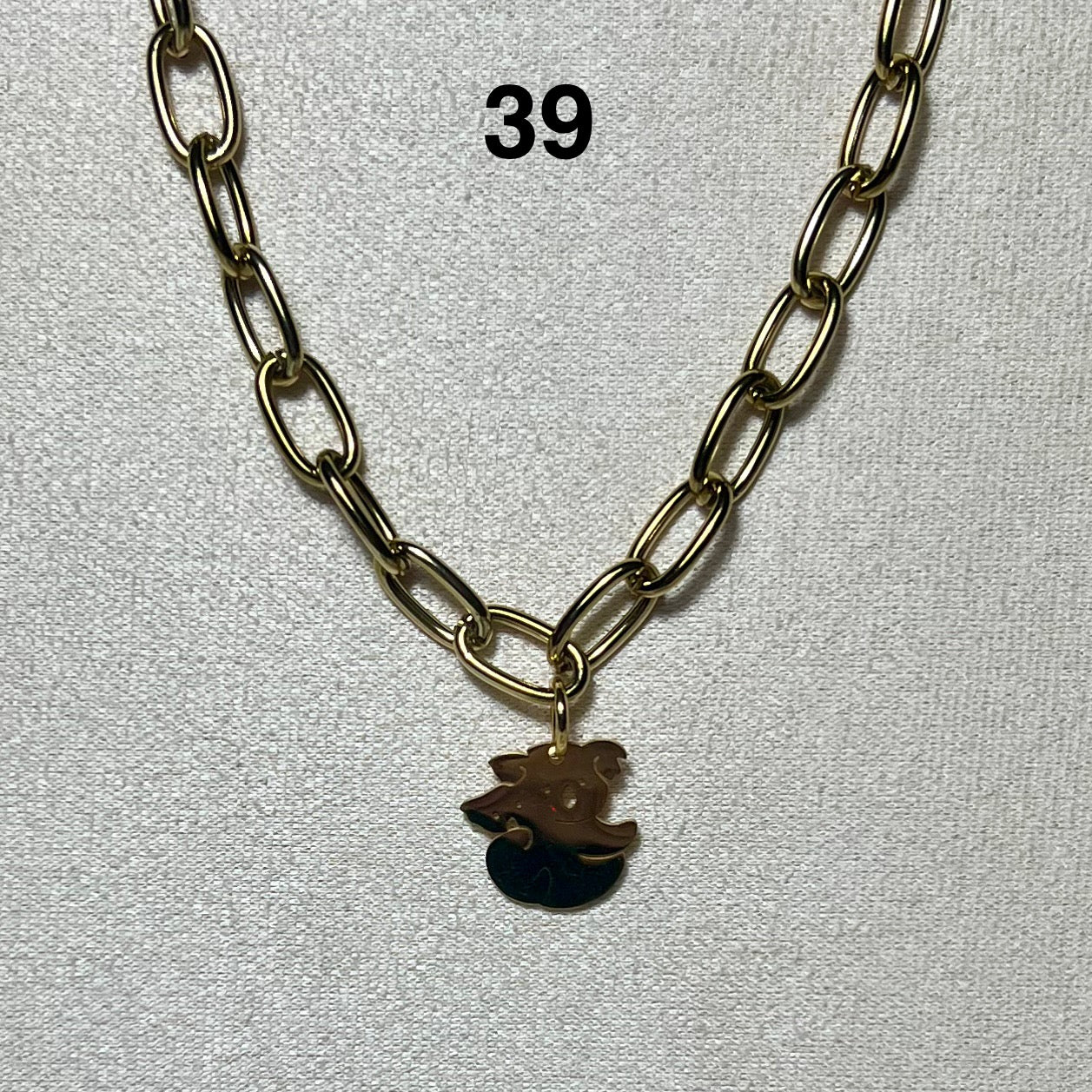 Collier en acier inoxydable N° 39 (43cm+ 4cm) – Ajustable, hypoallergénique et résistants à l’eau