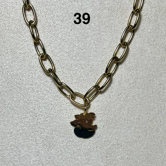 Collier en acier inoxydable N° 39 (43cm+ 4cm) – Ajustable, hypoallergénique et résistants à l’eau