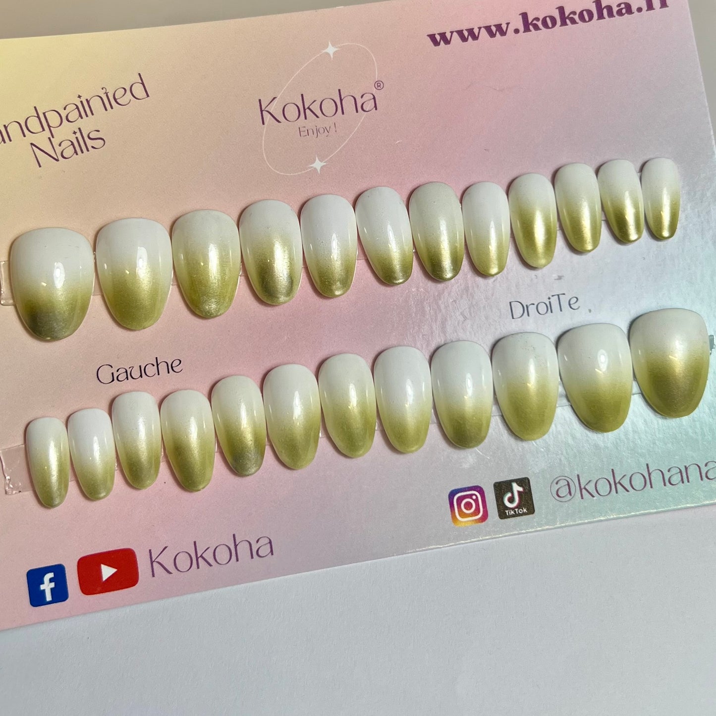 Kit Press On Nails “Fast Nails” universels NO035 à assortir à la parure