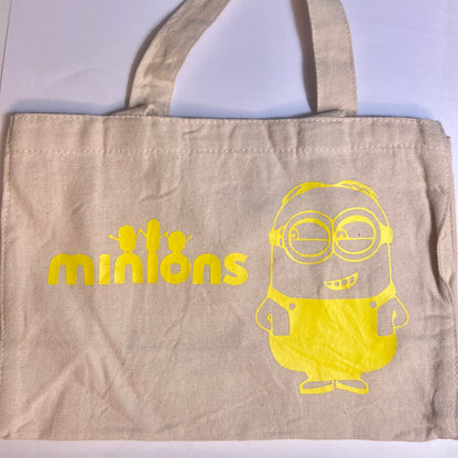 Petit sac crème en coton décoré minions – Kokoha